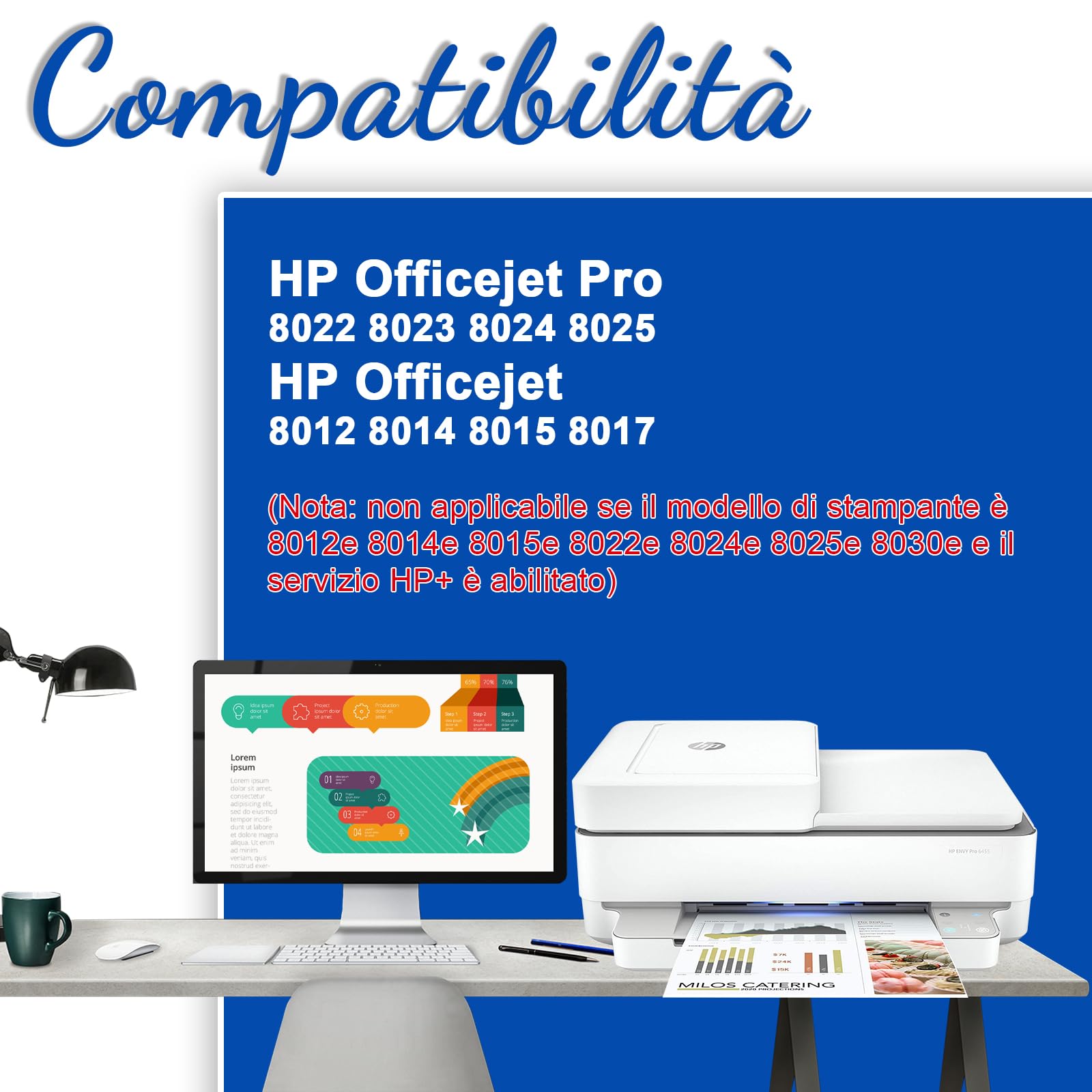 Jagute 912XL Cartucce di ricambio per HP 912 912XL Multipack compatibile con HP OfficeJet Pro 8021 8022 8023 8024 8025 8010 8012 8014 8015 8017 (1 nero, 1 ciano, 1 magenta, 1 giallo)