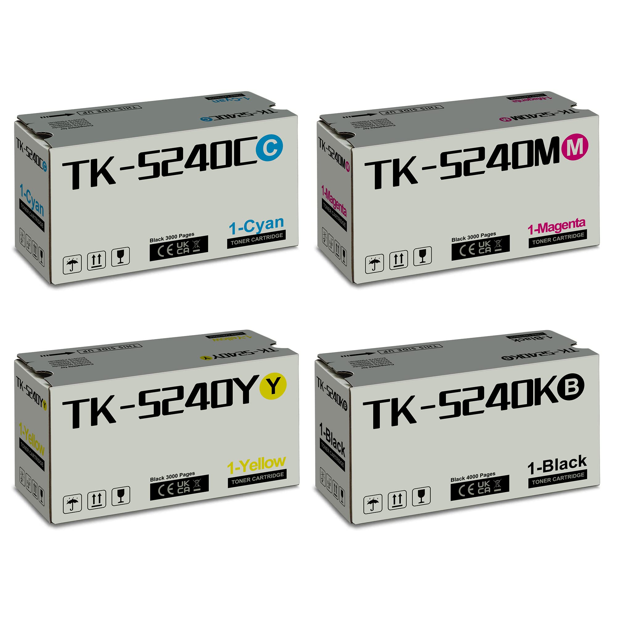 PINALL TK 5240 Kopatibel für Kyocera TK-5240 TK-5240C TK-5240Y TK5240K