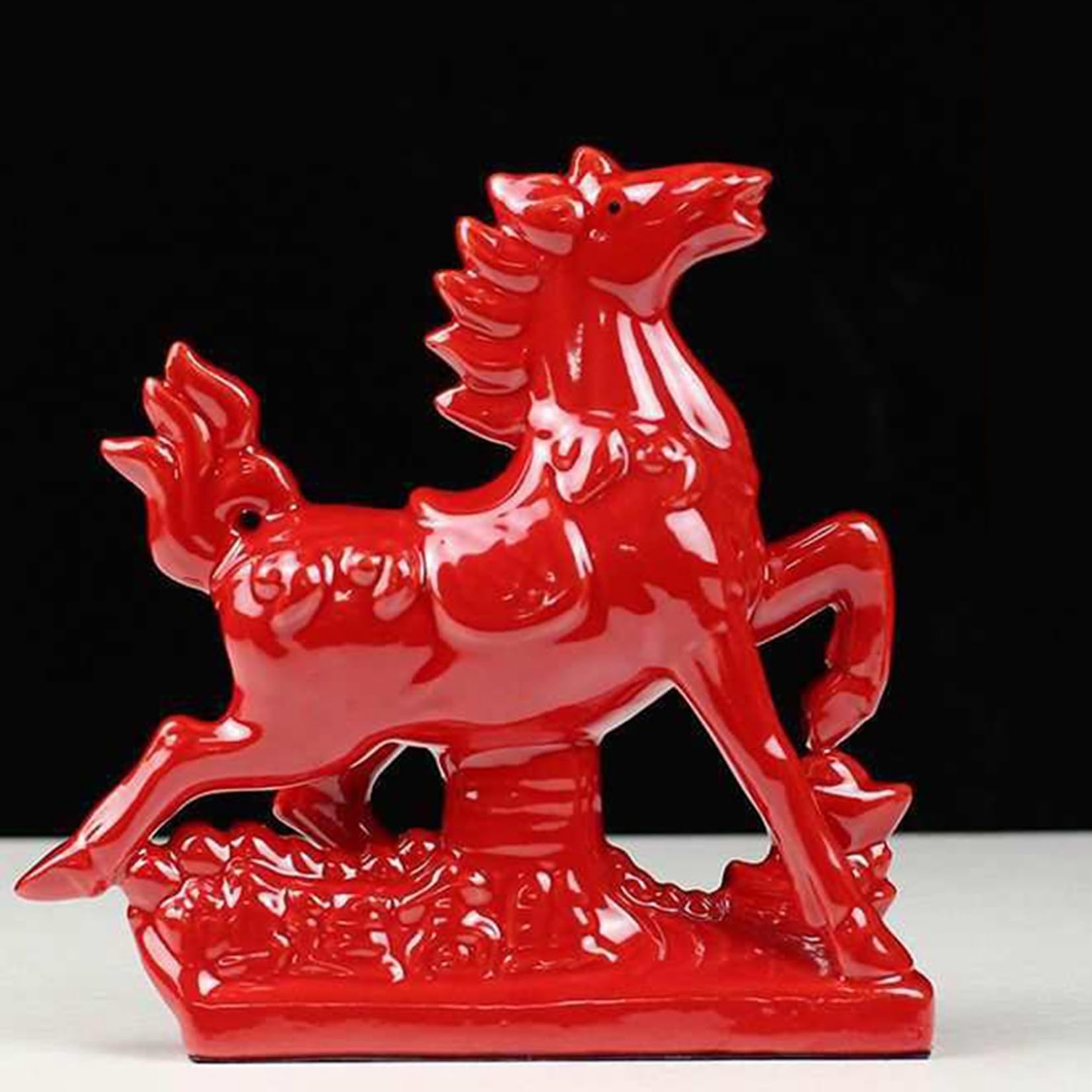 陶器製馬の置物 セット（茶色、白、黄色） 楽天市場】馬（工芸品・民芸