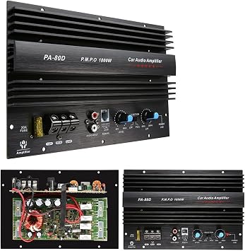 Channel Amplifier Channel 12V 1000W Amplifier Board Mono Car Power Amplifier Powerful Bass Subwoofer Amplifier Car Fix for Home Theater Speaker