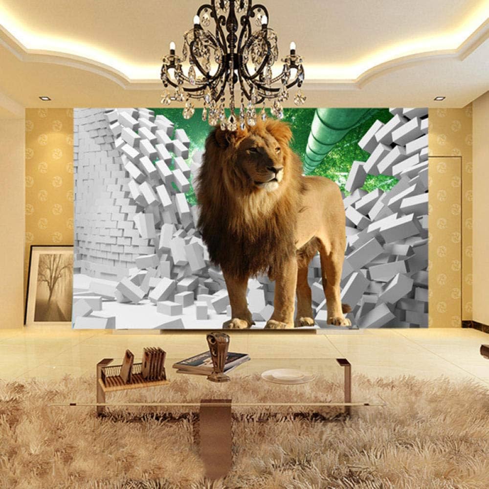 NNAWFJXG Le Lion 3D Effet Tapisserie DécoSourision Murale Tapisserie