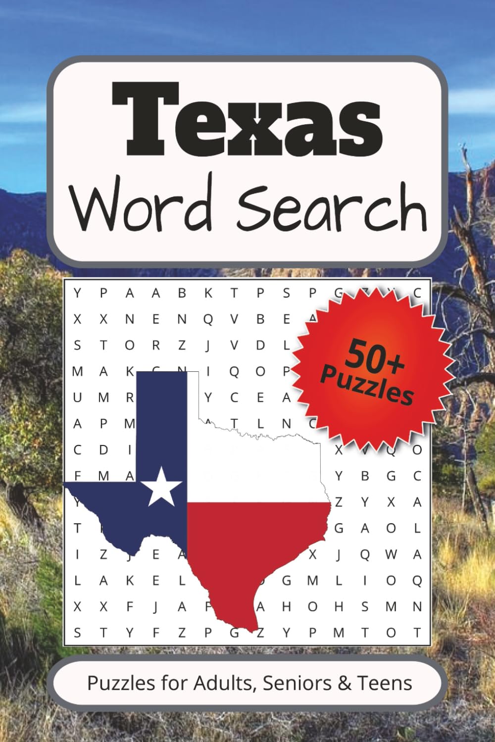 Texas word search puzzle book: Word Searches with Easy to Read Print Texas Towns and Cities | 6x9 inches, 110 pages| 50+ Puzzles... Gift for Vacations, Holidays and Free Times