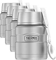 Vista 13 de THERMOS Stainless King Tarro de alimentos aislado al vacío con 2 insertos de contenedor de almacenamiento, 47 onzas, acero inoxidable mate