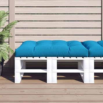 Homgoday Pallet Cushion Blue 120 x 80 x 12 cm in Fabric, Garden Cushion Furniture, Seat Cushion, Garden Sun Lounger Cushion, Sofa Cushion, Garden Bench Cushion