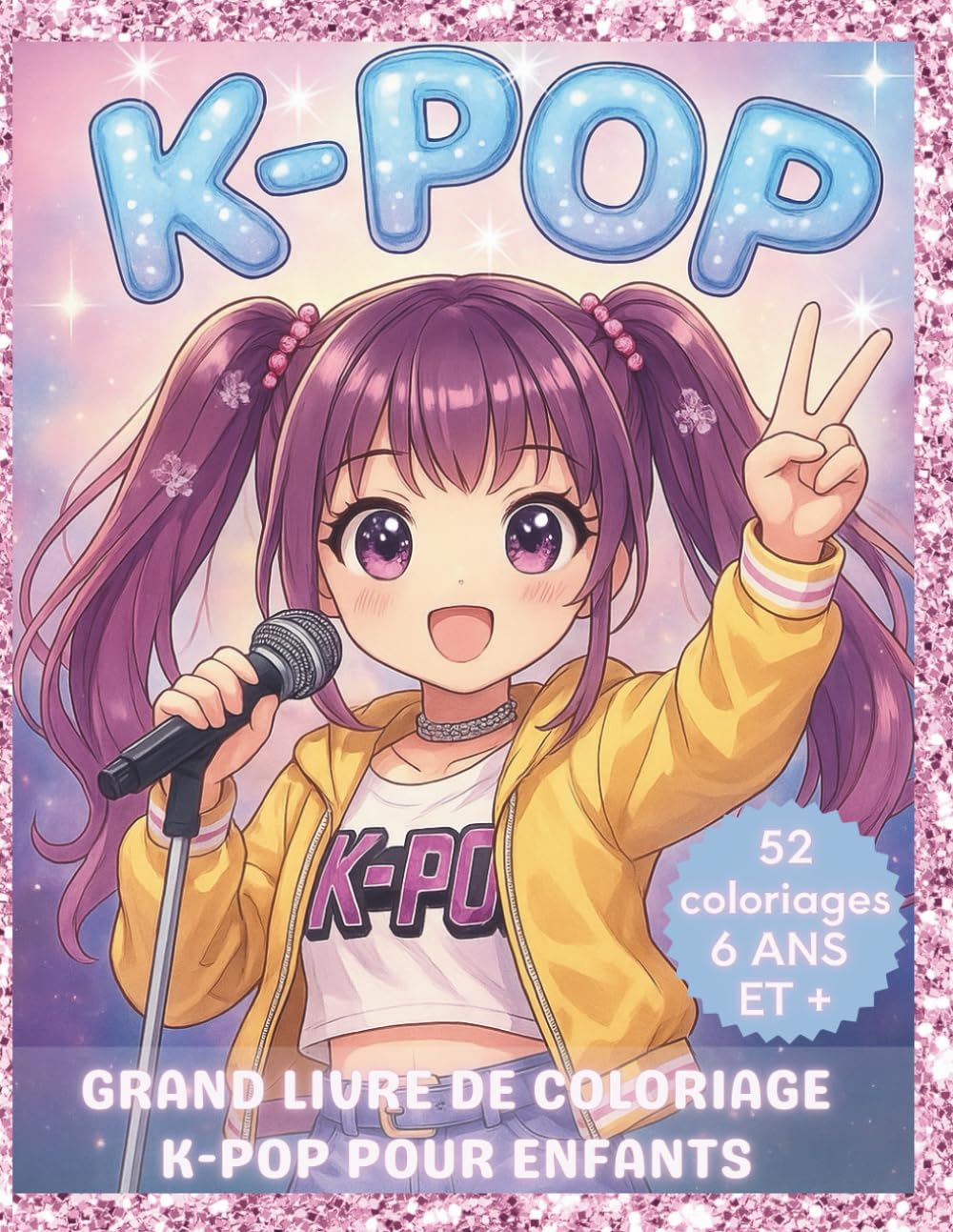 Livre de coloriage K-POP: Grand Cahier de Coloriage K-POP Pour Enfants avec Plus de 50 Dessins De Filles Chibi Manga Anime Coréen style KPOP à Colorier | Pour les Fans de K POP