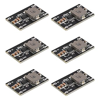 6pcs Mini Buck Converter, DC to DC Circuit Board Input 6-24V to 5V 2A 10W Output Adjustable Voltage Regulator Reducer Electronic Step-Down High Efficiency Power Supply Board Module