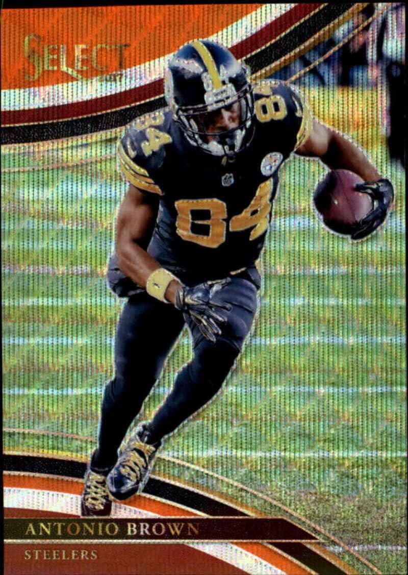 2017 Panini Select Football Tri-Color Prizm 291 Antonio Brown S99 Pittsburgh Steelers Field Level Official NFL Trading Card (Stock Photo May Be Shown, Near Mint to Mint Condition)