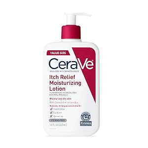 CeraVe Anti Itch Moisturizing Lotion with Pramoxine Hydrochloride Relieves Itch with Minor Skin Irritations Sunburn Relief Bug Bites
