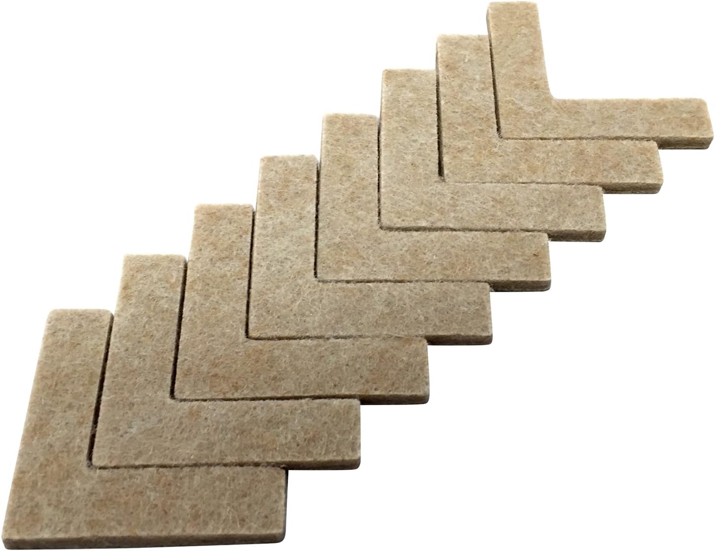 Shepherd Hardware 9816 1-1/2-Inch Heavy Duty Self-Adhesive Felt Corner Furniture Pads, 8-Pack