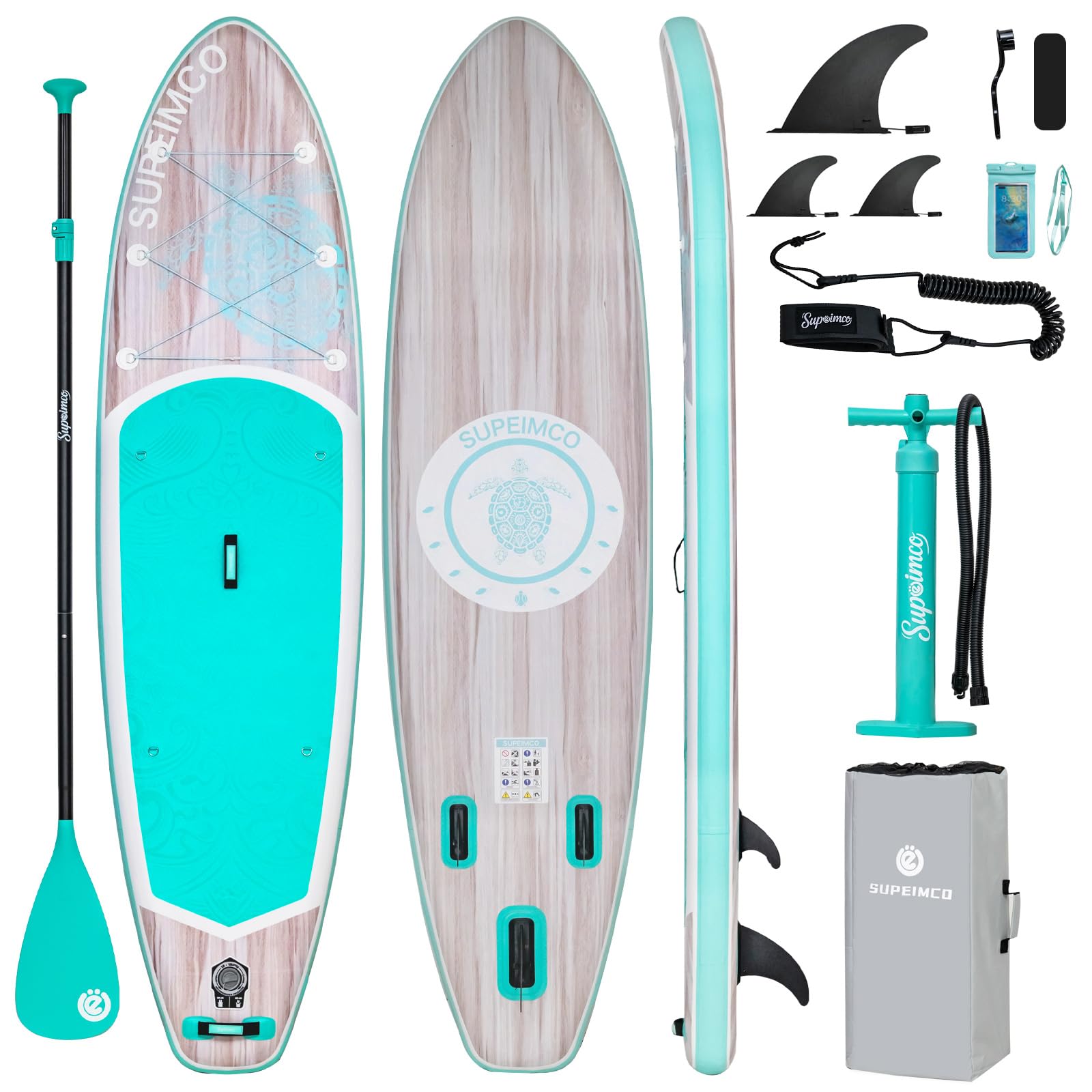 Photo 1 of SUPEIMCO Inflatable Stand Up Paddle Board - 10'6", Glue-Free Hot Melt