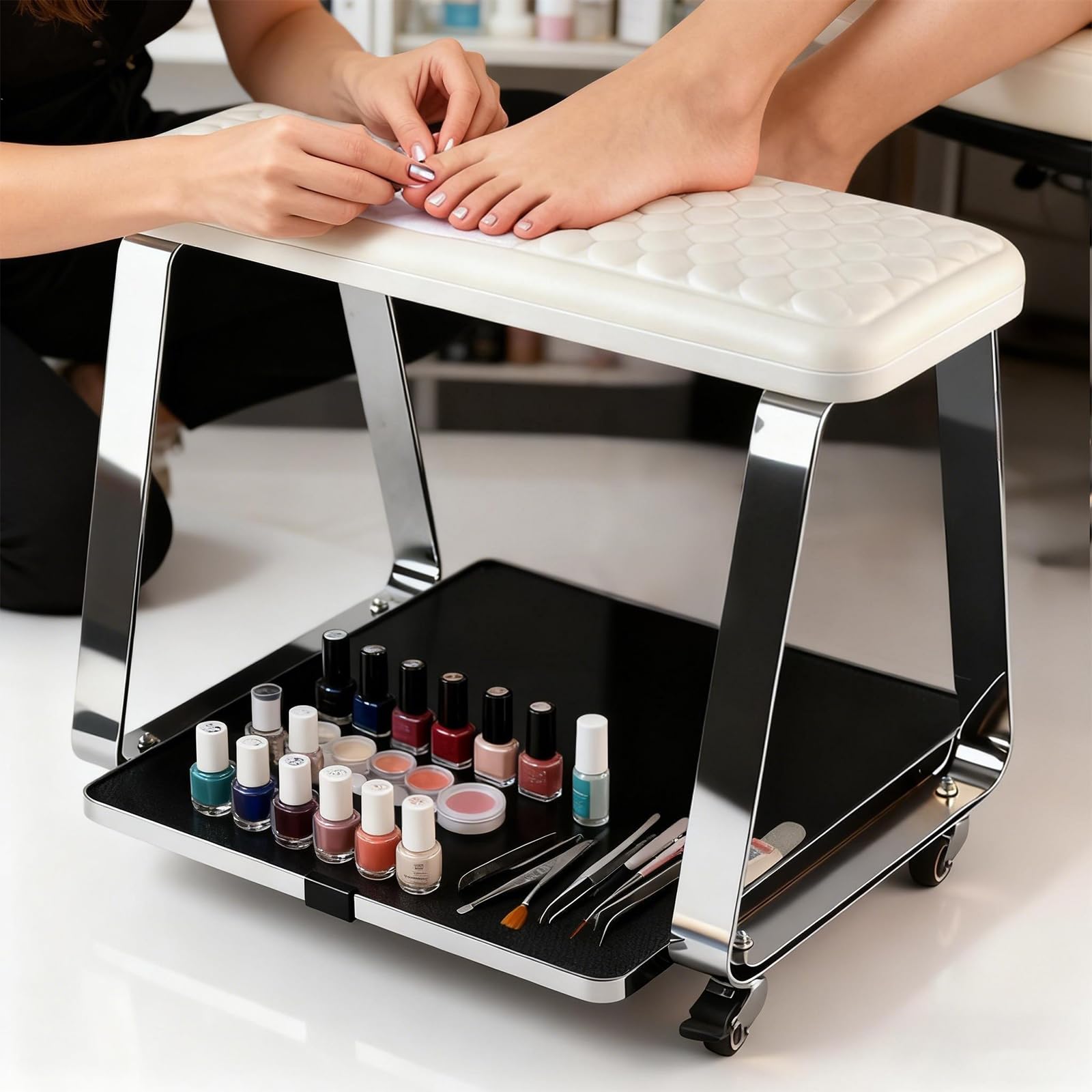 TADOPRO Pedicure Foot Rest - Stainless Steel -1