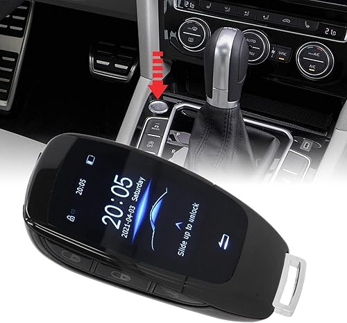 Miniatura 3 de Aramox Llave remota inteligente, llave inteligente universal TK900 LCD Smart Key Remote Entrada sin llave para botón de arranque y parada del motor