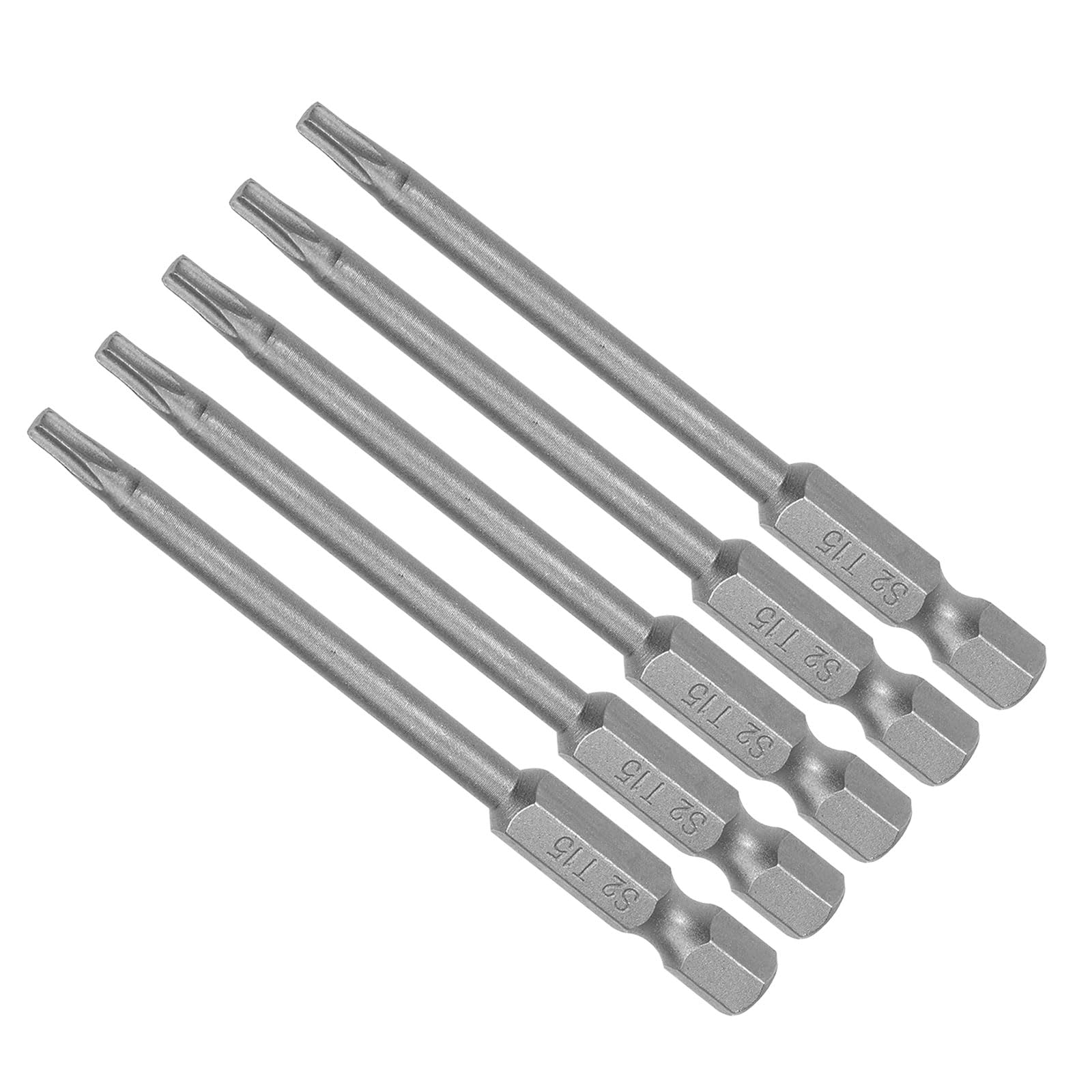 CoCud T15 Torx Head Screwdriver Bit, 3" Long 1/4 Inch Hex Shank, S2 Steel Magnetic Drill Bit Screw Driver