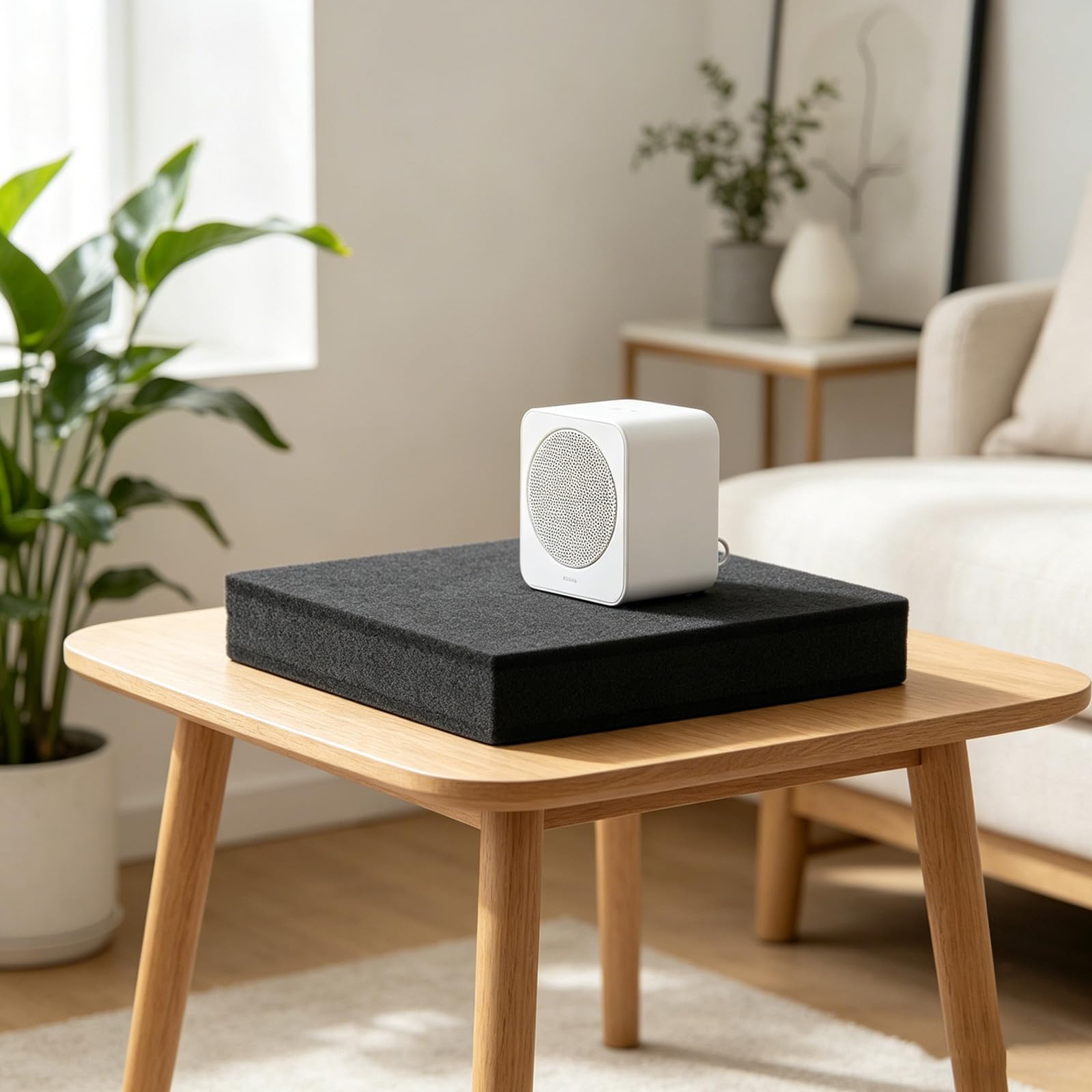 POPETPOP Anti Vibrations Unterlage für Studio Monitor und Subwoofer Schallschutzmatte aus Kunststoff und Gummi Rechteckige Dämpfungsmatte für Musikraum und Studio
