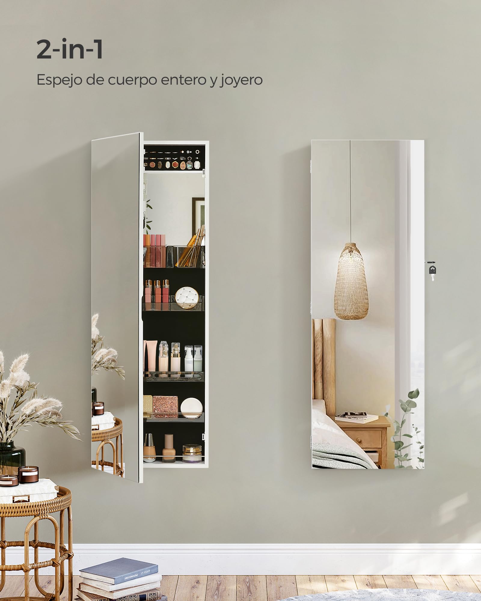 Joyero Para Mujer Regalo Joyero Con Espejo LED Y 3 Niveles - Organizador De  Joyas Con Luz Táctil - Blanco Y Dorado - Ideal Para Regalo Joyero Viaje, image size:1600x2000