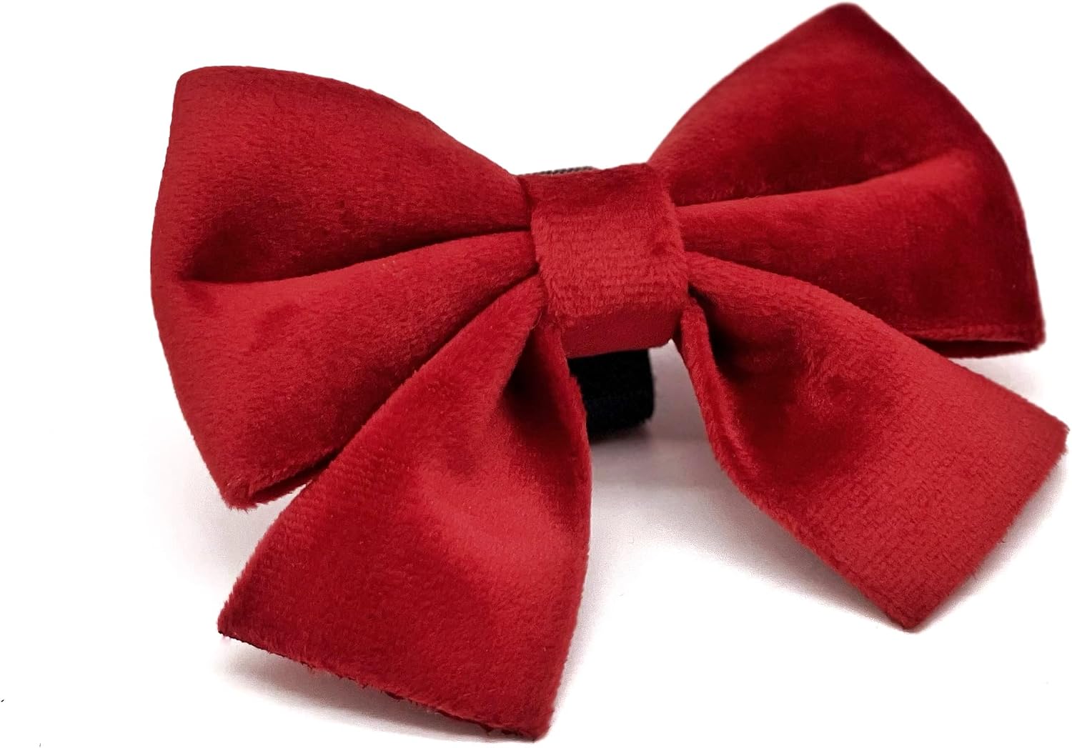 Fluffy Tailers Luxury Red Velvet Adjustable Dog Collar and Bowtie - Image 5