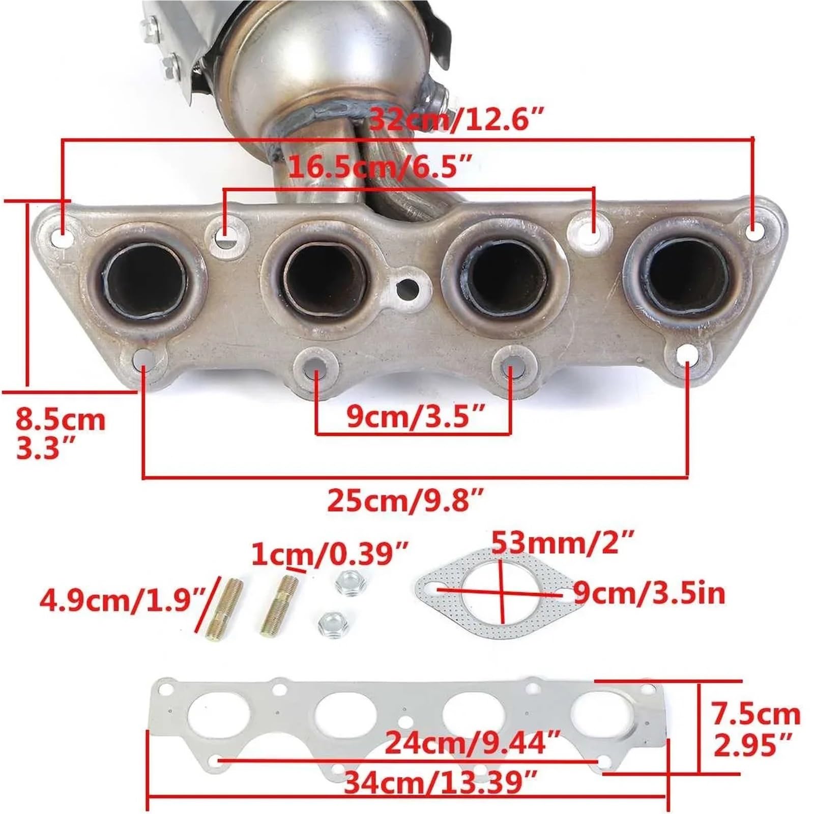 Katalizatory samochodowe Konwerter ciśnienia, np Katalizator wydechowy pasujący do układu wydechowego Hyundai Accent Veloster 1.6L 2012-2017 Racing Katalizator katalizator katalizator samochodowy