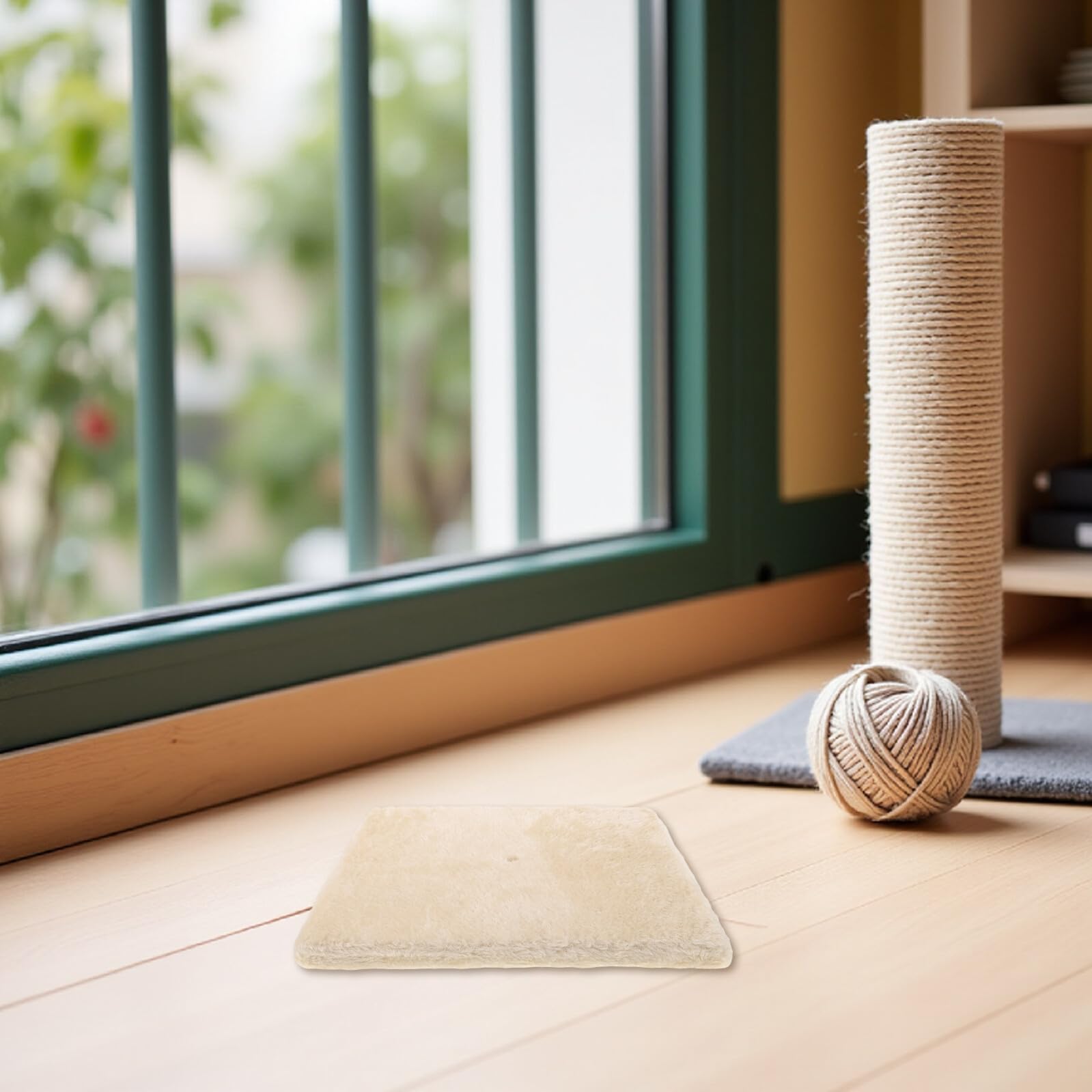 Base De Remplacement pour Griffoir Chat en Peluche Beige 10.24X10.24X0.79 Pouces Planche DIY pour Arbre À Chat Support Stable pour Meubles d'escalade FéLine