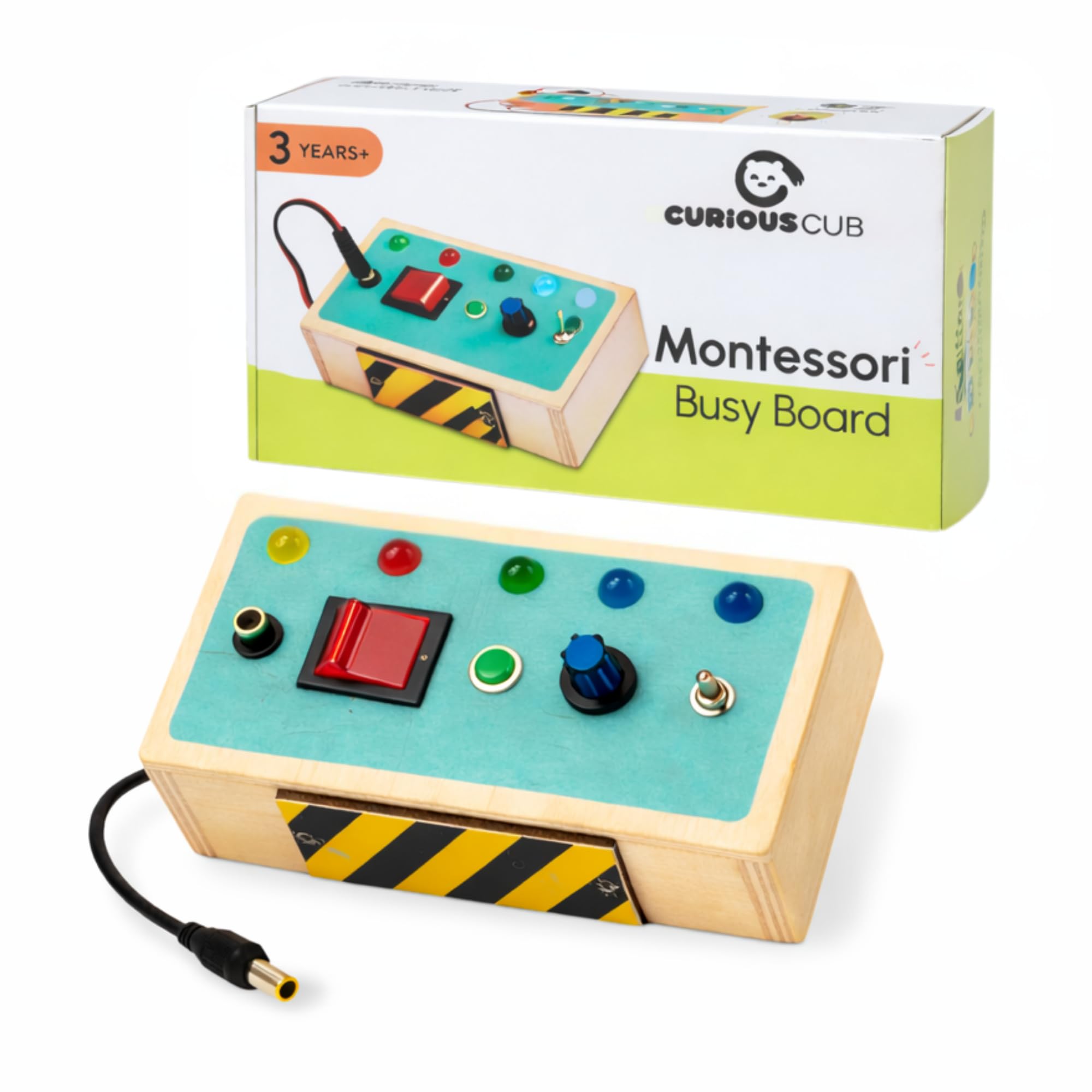 Curious Cub Montessori Busy Board | Switch Board Toy for Kids | Perfect Gifts for Children Travel Toy, Toggle Play | Kids Toys for 2-5 Years Boy & Girls | Kids Activity Toys | 3 Months Warranty-image-19