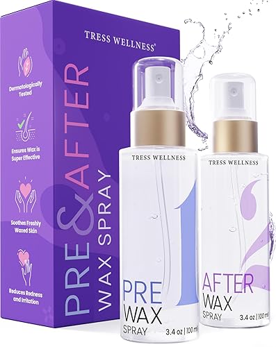 Tress Wellness Limpiador precera y cuidado después de la cera  Spray pre cera y después de la cera  Spray de tratamiento después de la cera  después