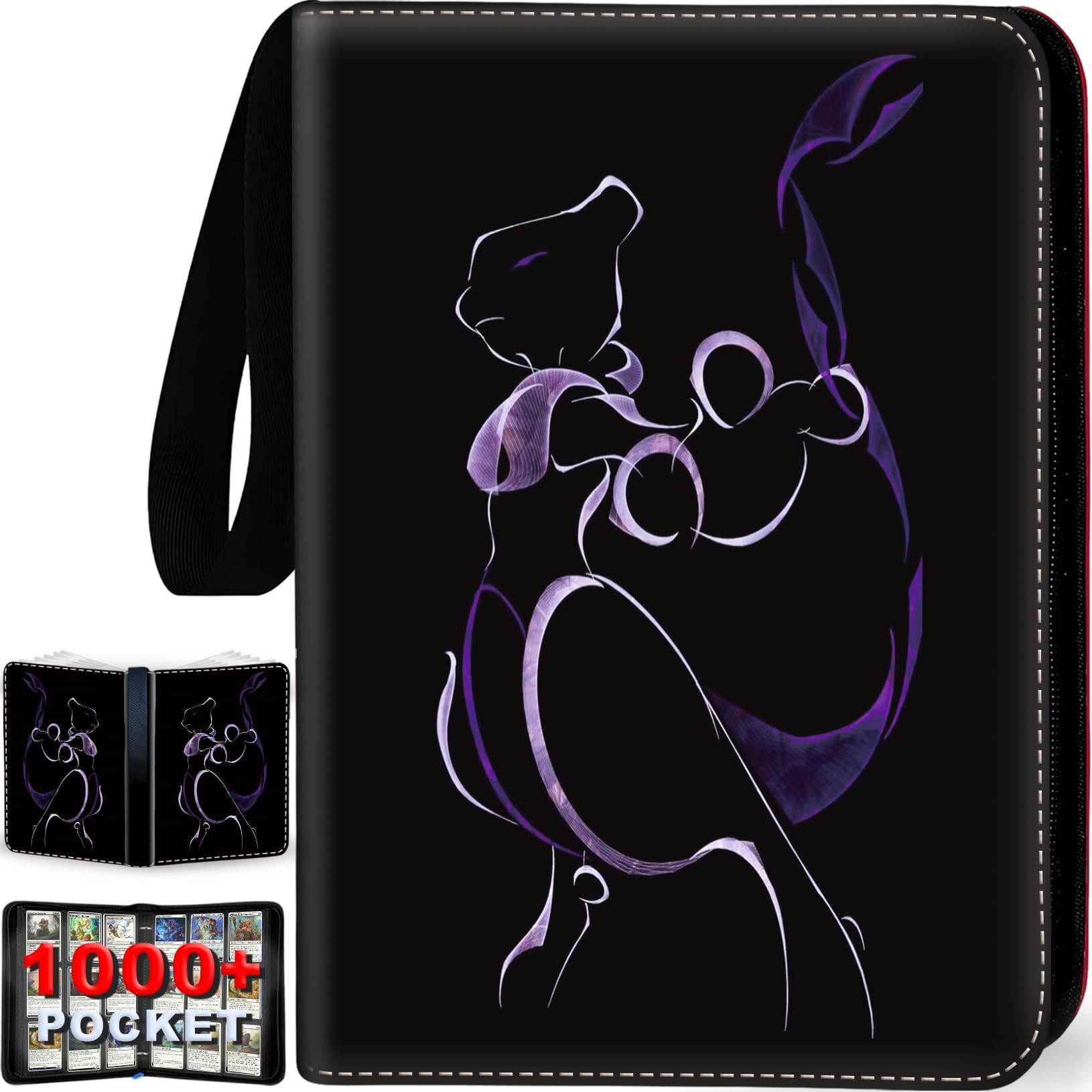 Trading Card Binder with Removable Sleeves, 9 Pocket Card Binder 1008 Cards