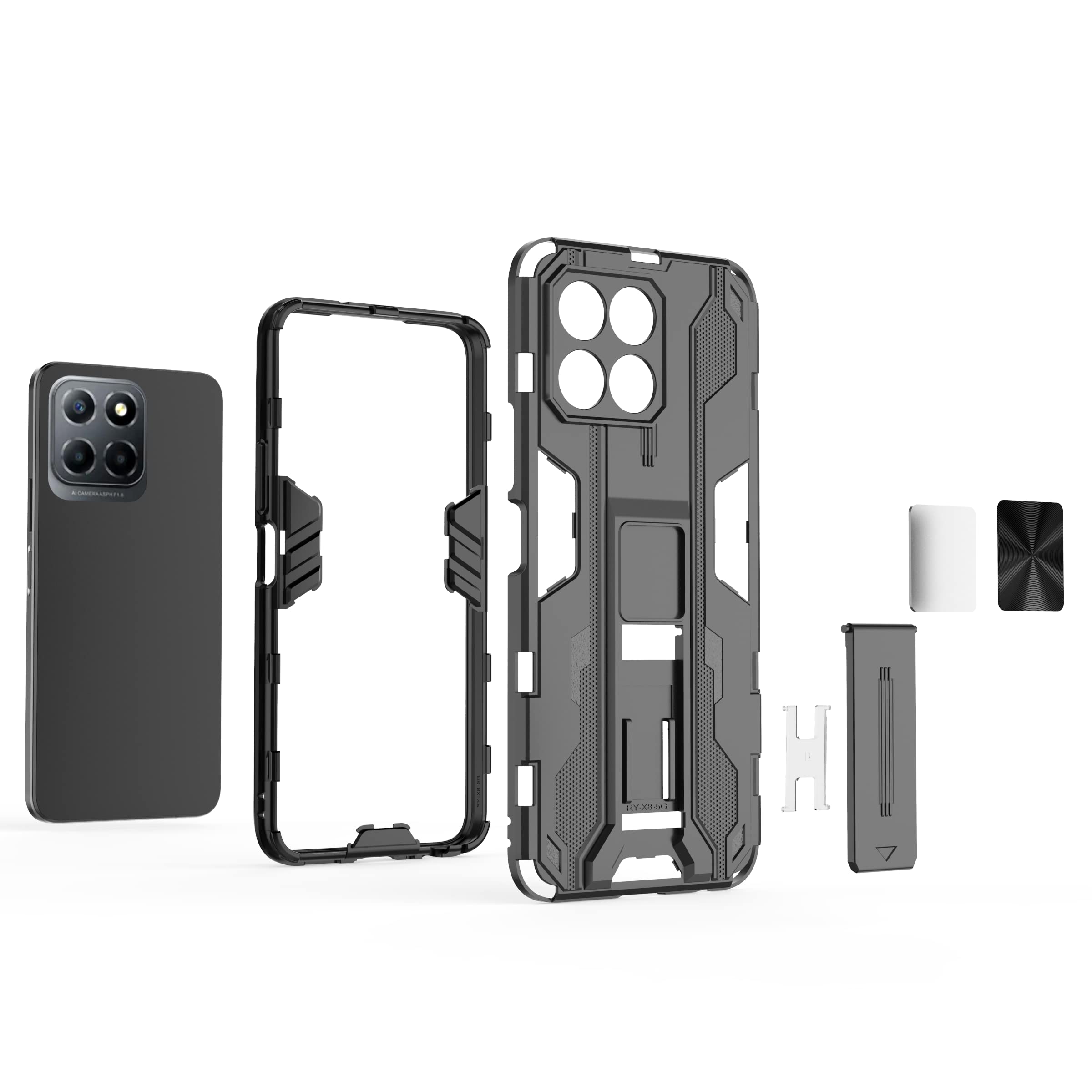 FTRONGRT Honor X8 5G Coque, Avec Support De Téléphone Portable