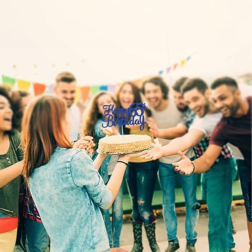 Miniatura 35 de Gyufise 1 decoración para tarta de cumpleaños número 21 con purpurina para tarta de cumpleaños, saludos a 21 años, veintiuno, fabulosa decoración