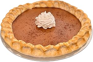 10-Inch Realistic Faux Pumpkin Pie with Whipped Cream