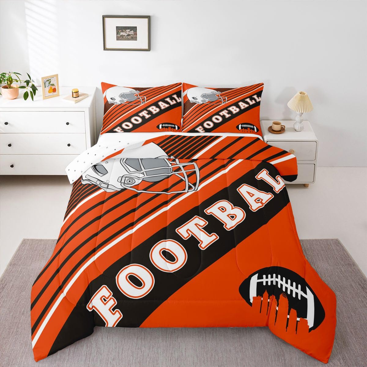 Football Comforter Set - Twin Size -16 Football Comforter Set - Twin Size -16