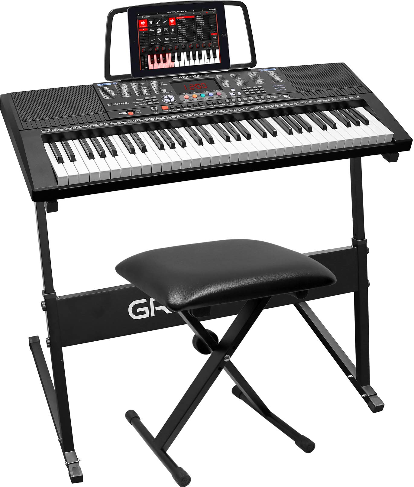 Buy GreenPro 61 Key Portable Electronic Piano Keyboard LED Display with