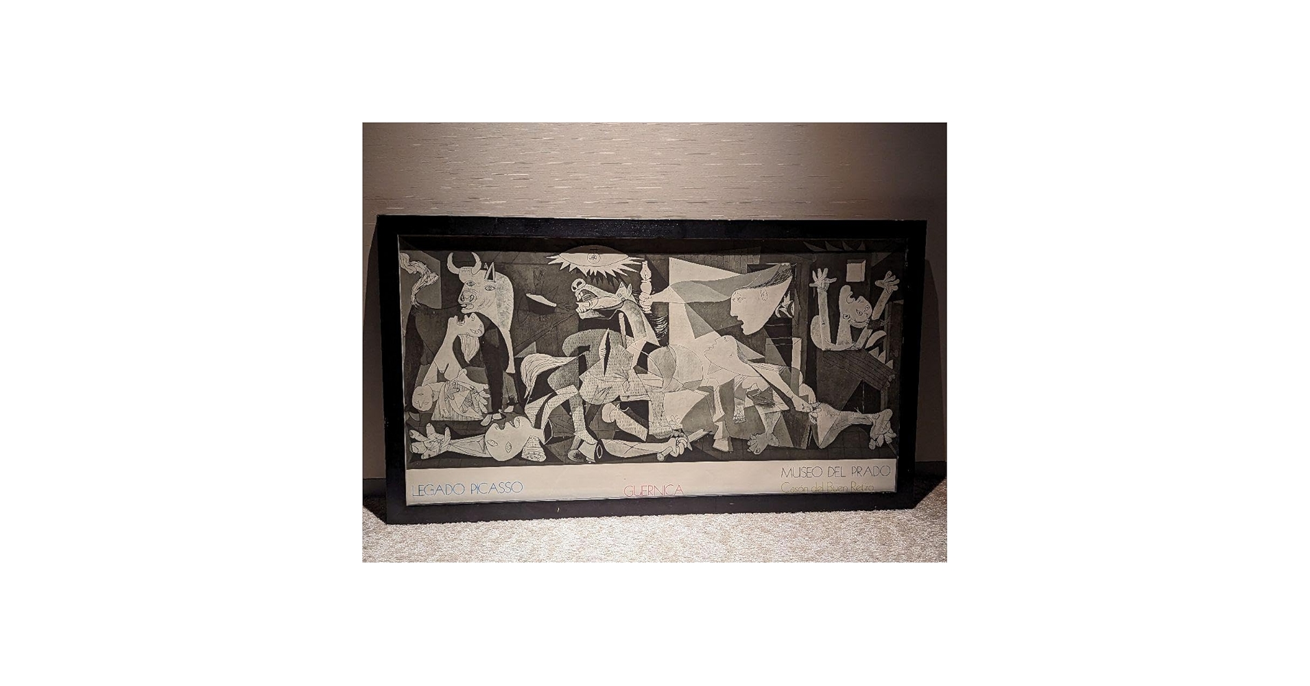 ピカソ　ゲルニカ　額入り 絵画 額装絵画 パブロ・ピカソ 「ゲルニカ」 世界の名画シリーズ