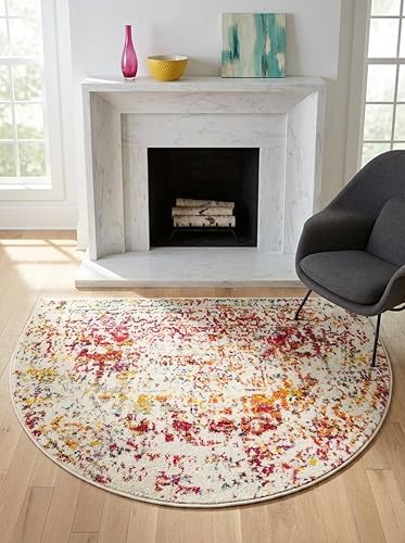 Rugs.com Arlington Collection Alfombra – Alfombra de pelo medio múltiple de 2 x 3 pulgadas, perfecta para salas de estar, comedores grandes, planos