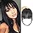 BOGSEA Clip in Bangs Real Human Hair Bangs Hair Clip with Temples Hairpieces for Women Natural Looking Fringe Hair Extension for Daily Wear(Wispy Bangs, Black Bangs)