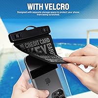 Vista 3 de Bolsa impermeable universal para teléfono [doble espacio] IPX8 bolsa seca con cordón para iPhone 16 15 14 13 12 Pro Max XS XR X Galaxy S25 S24 S23