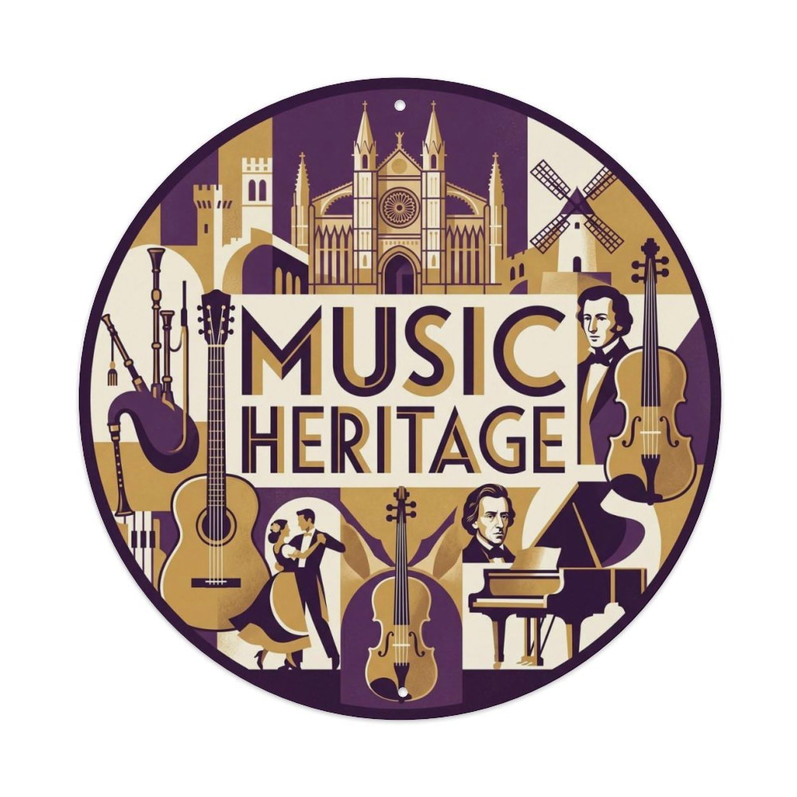 Mallorca Music Heritage Island Culture Travel Metal Tin Sign