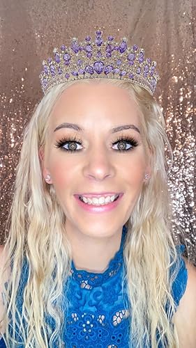 Miniatura 3 de Tiaras y coronas de metal para mujer, tiara de boda de cristal para novia, corona de reina de diamantes de imitación, accesorios para el cabello