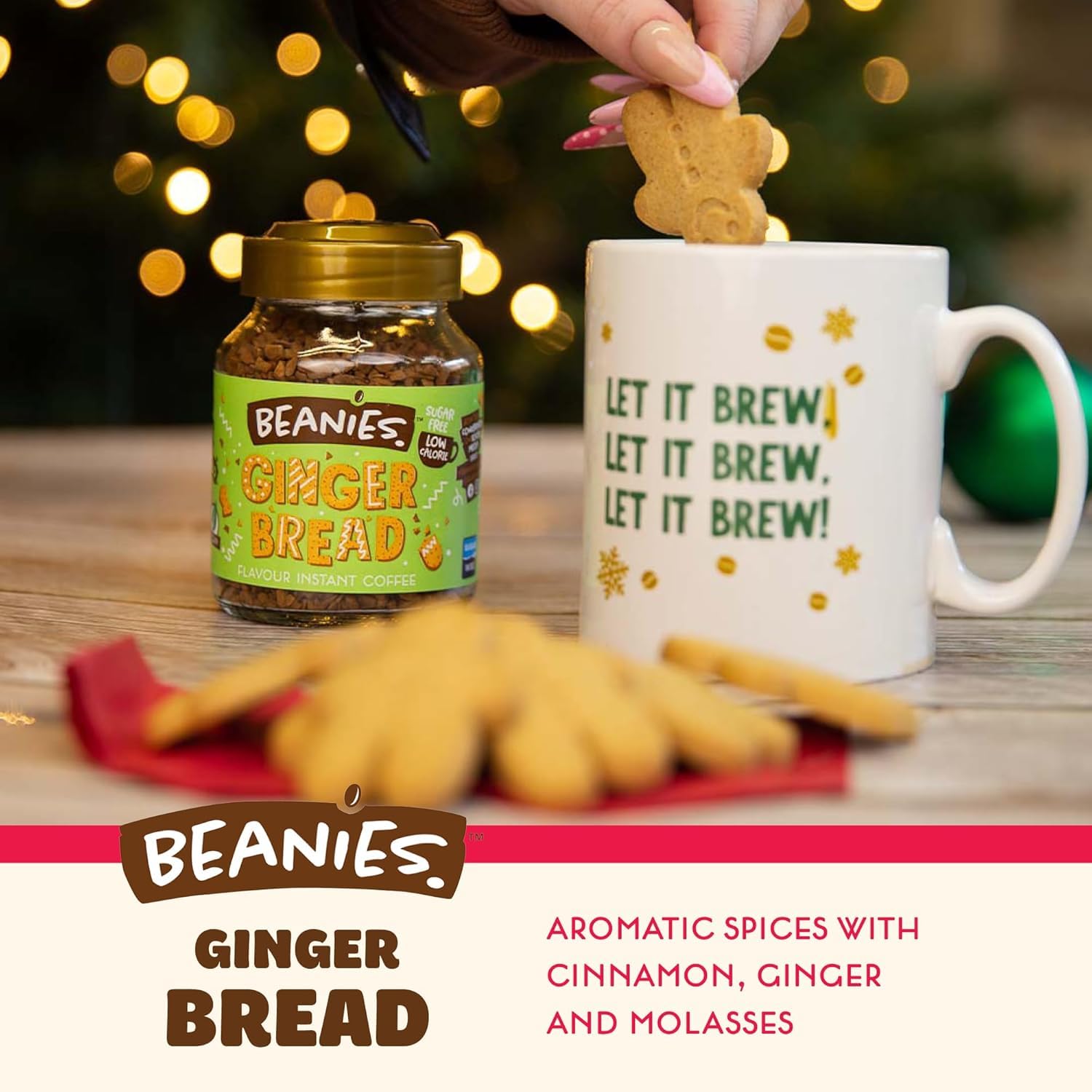 Beanies Autumn Flavoured Instant Coffee Variety Pack 300g (6 x 50g Jars) – Includes Cinder Toffee, Gingerbread & Pumpkin Spice, Sugar Free, Low Calorie, Vegan & Gluten Free, Freeze-Dried Coffee