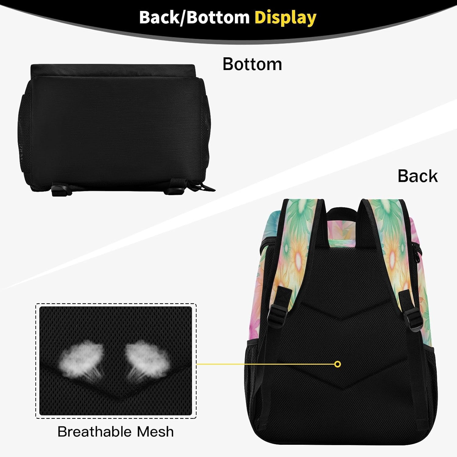 Colorful Magritte Cooler Backpack 36 Cans Leakproof Waterproof Backpack Cooler Bag Beach Accessories for Women and Men Travel Camping Fishing Backpack