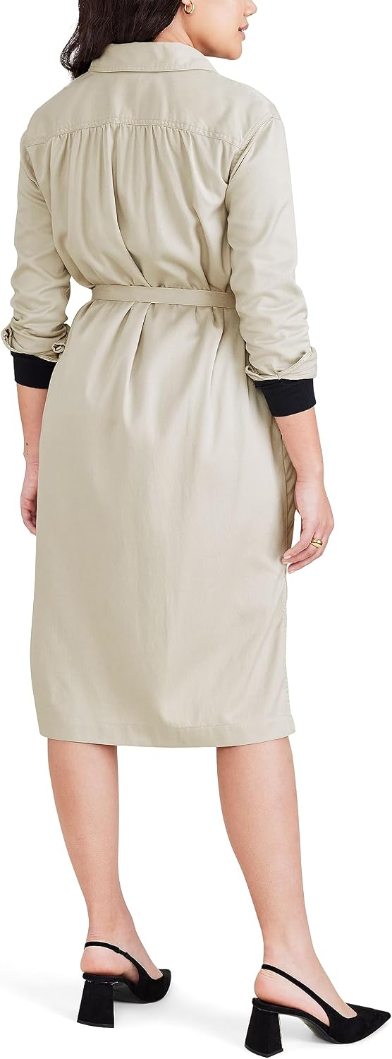 Dockers Womens Relaxed Fit Long Sleeve Dress
