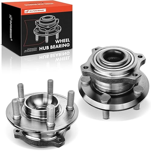 A-Premium 2 x Front Wheel Bearing and Hub Assembly with 5-Lug Compatible with Dodge Charger 2007-2023, Challenger 2017-2023, Magnum 2005-2008, Chrysler 300 2005-2023, AWD Only