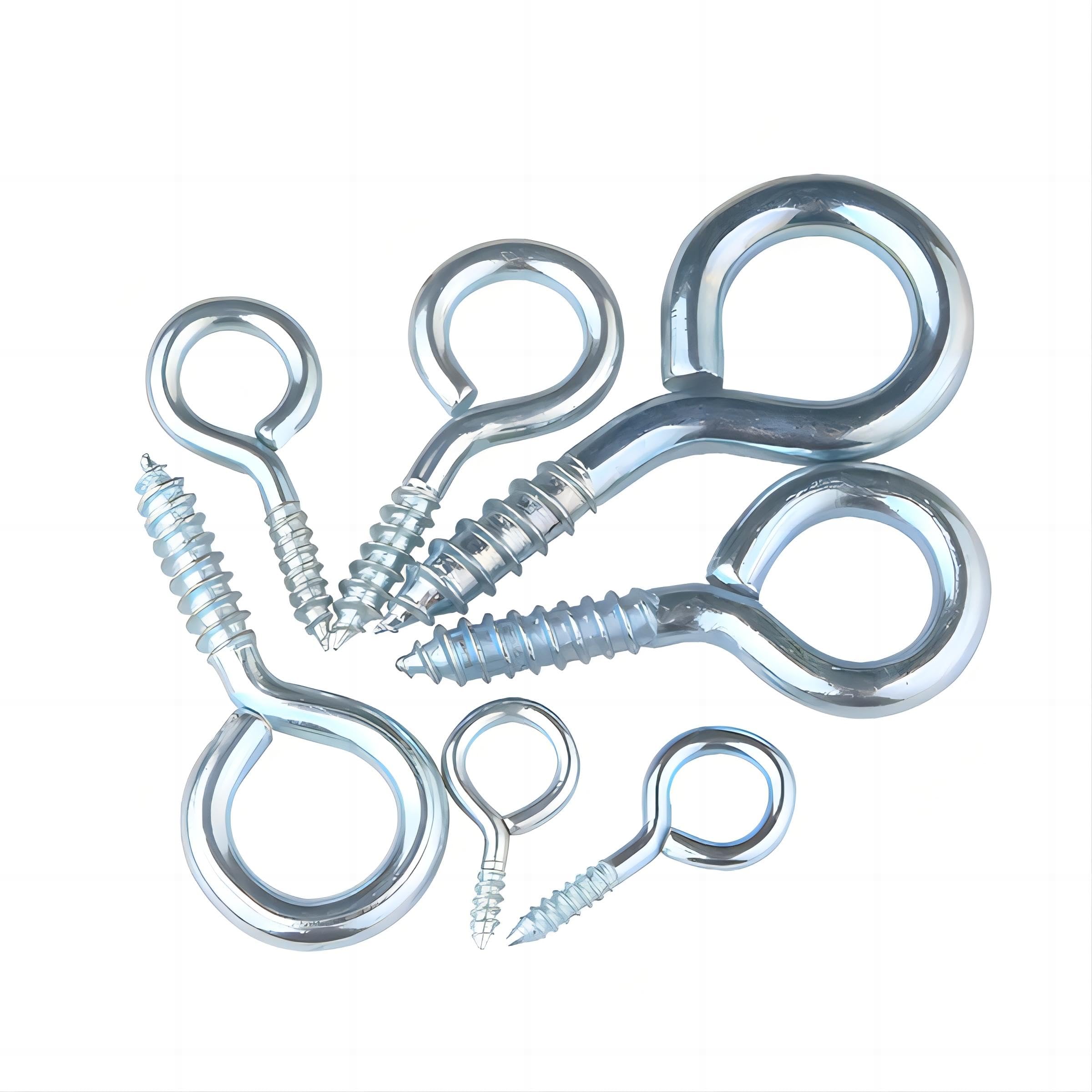 Qrity 20 Pezzi Viti per Occhielli 30mm, Gancio a Spirale in Legno, Vite Oculare, Gancio a Vite, Viti a Testa Tonda, Da Utilizzare Per Cornici, Oggetti Decorativi e Progetti Artigianali