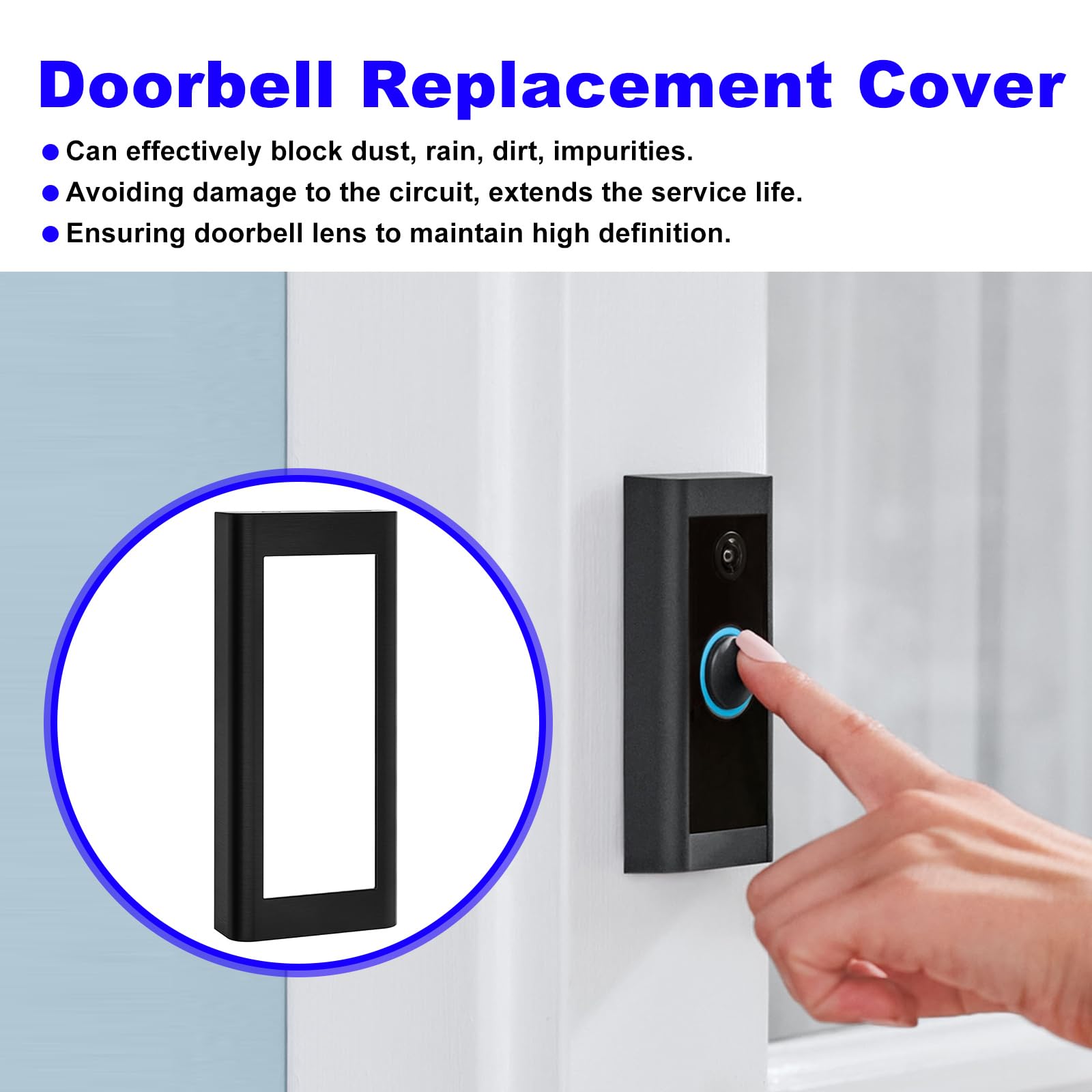Faceplate Wrap Sticker for Ring Video Doorbell | Faceplate Decal | Purple Design Sticker Video Door Bell 2, 3, 4, 2nd Gen or Plus