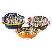 Henten Home Ciotole per Pasta, Piatti Fondi Grandi Colorati in Ceramica