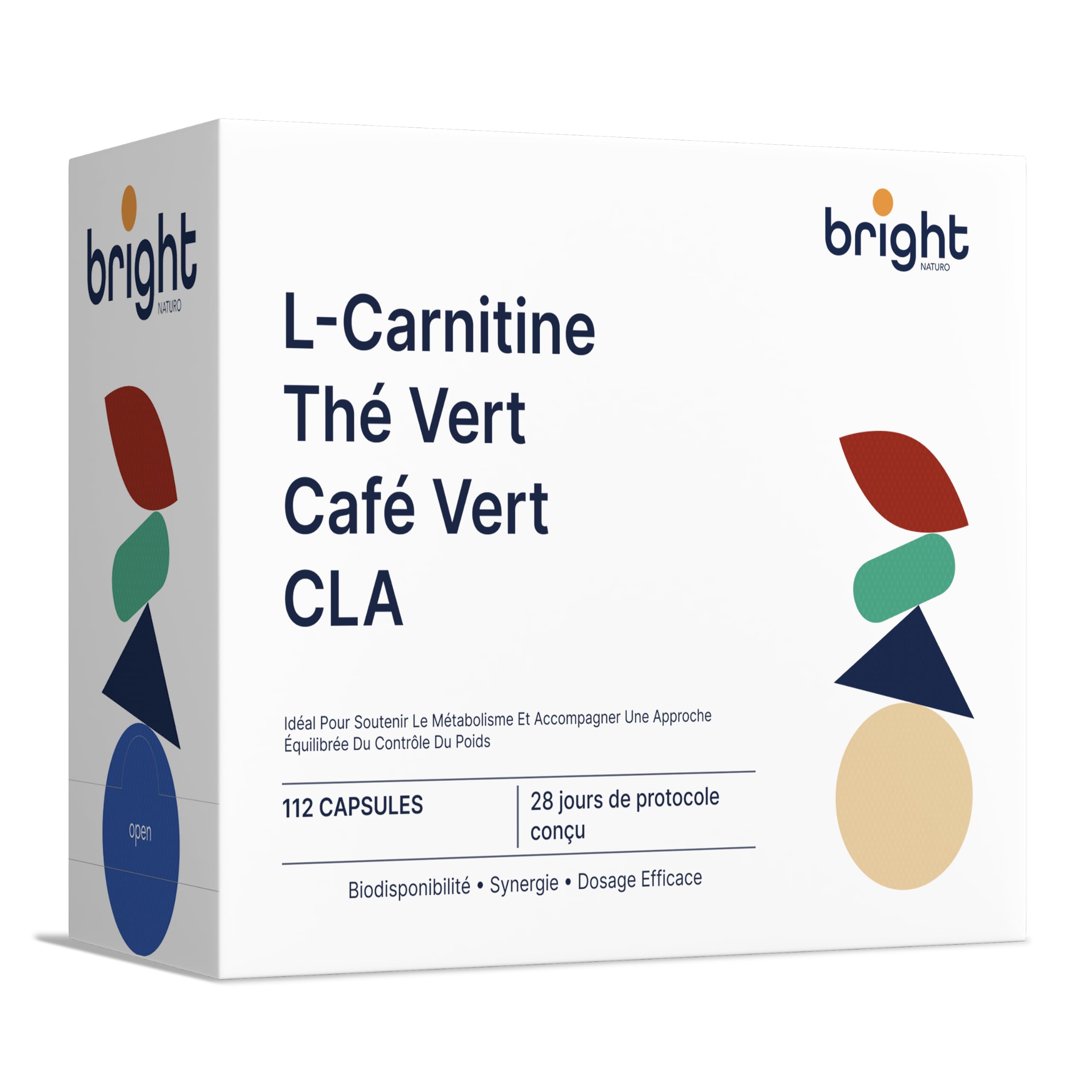 L-Carnitine, Thé Vert, Café Vert, Cla - SmartAbsorb™| pour soutien énergétique, métabolisme et antioxydants| 28 sachets quotidiens