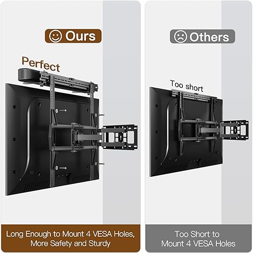 Miniatura 9 de MOUNTUP Soporte de pared para TV de movimiento completo y soporte universal para barra de sonido MU9122-A Bundle