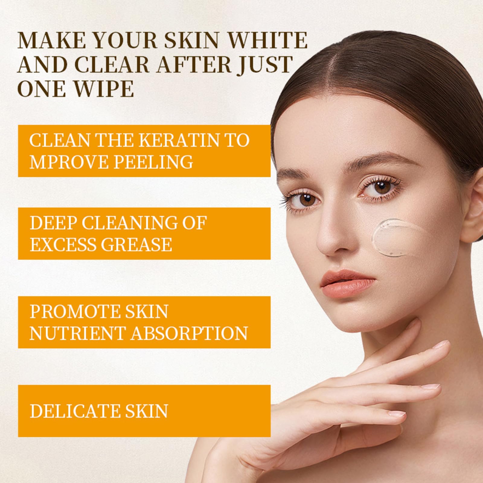 2PCS Orange Peeling Gel, Deep Exfoliating Cleanser for Face and Body Facial Exfoliator with Orange Bubble Formula - Image 3