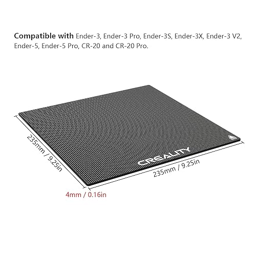 Miniatura 7 de Creality Official Ender 3 - Cama de cristal de 9.252 x 9.252 x 0.157in para Ender 3 PROEnder 5 PROEnder 3 S1Ender 3 Neo - Cama caliente con