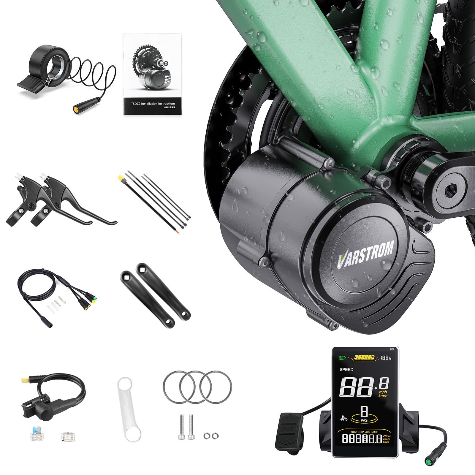 Amazon.com : TSD-Z2B 48V500W Mid Drive Kit ,Upgraded 720W Peak
