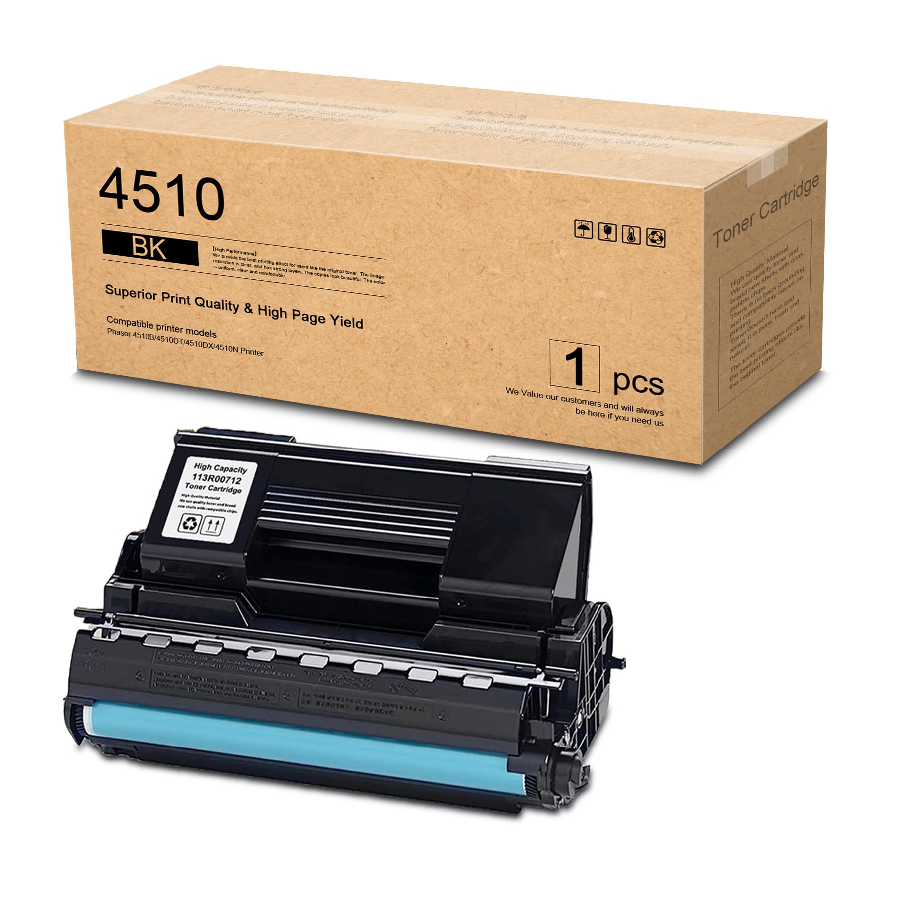 Amazon.com: Phaser 4510 High Capacity Black Toner Cartridge 1Pack ...