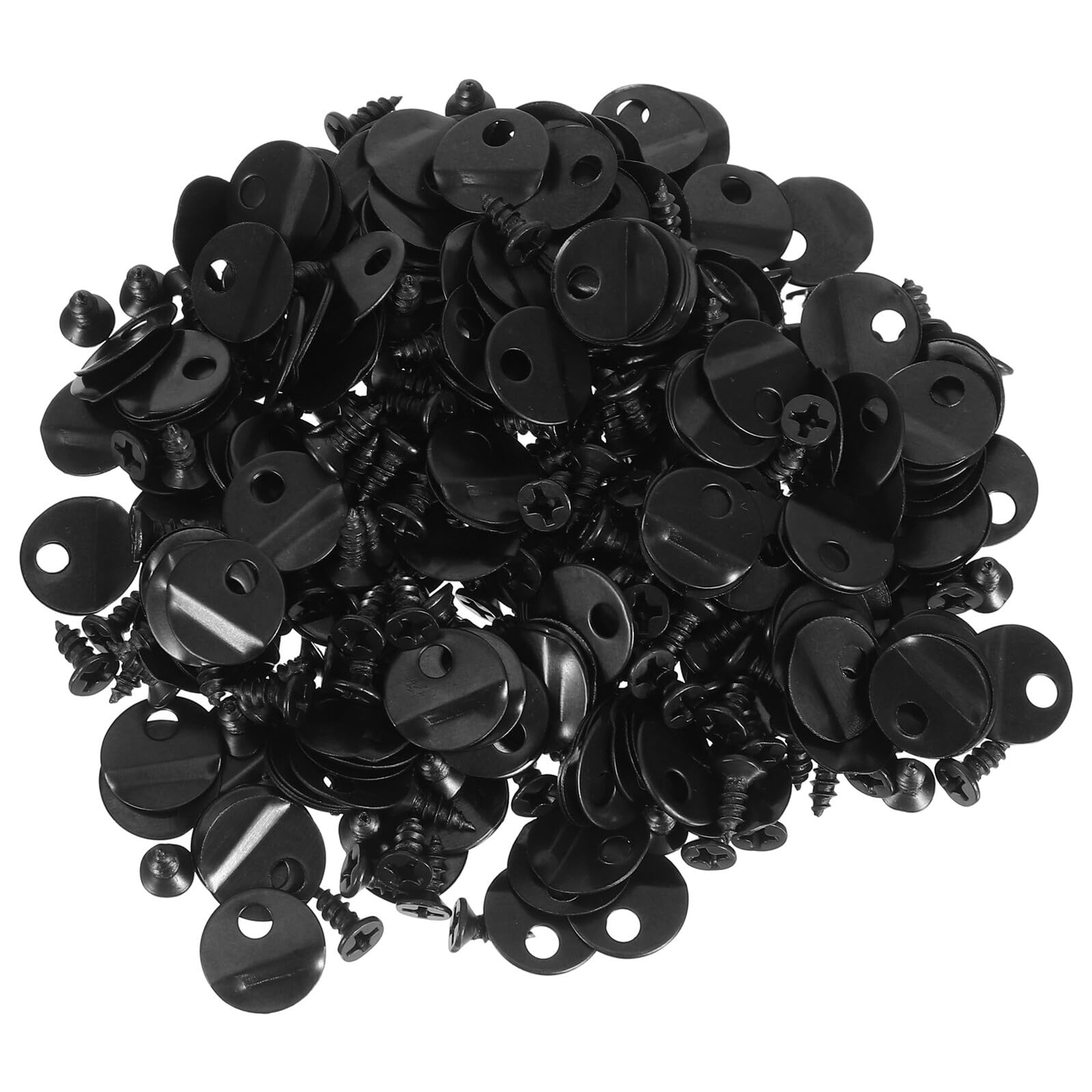 Baluue 200 set Clip Fermo Cornice Foto in Ferro Nero con Viti Fermagli Girevoli per Supporto e Fissaggio Pannelli Posteriori Accessori Versatili per Appendere Quadri e Progetti Artistici